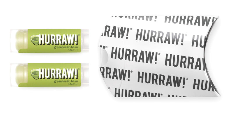 Hurraw! Green Tea Lip Balm, 2 Pack: Organic, Certified Vegan, Cruelty and Gluten Free. Non-GMO, 100% Natural Ingredients. Bee, Shea, Soy and Palm Free. Made in USA - BeesActive Australia