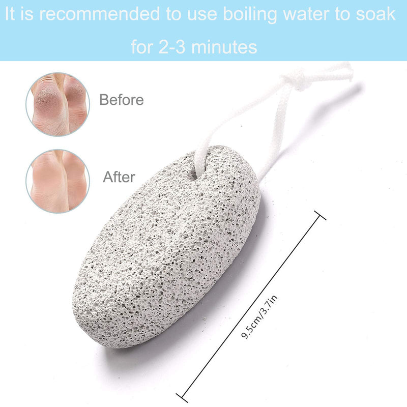 Natural Pumice Stone for Feet, Borogo 2-Pack Lava Pedicure Tools Hard Skin Callus Remover for Feet and Hands - Natural Foot File Exfoliation to Remove Dead Skin, Heels, Elbows, Hands - BeesActive Australia