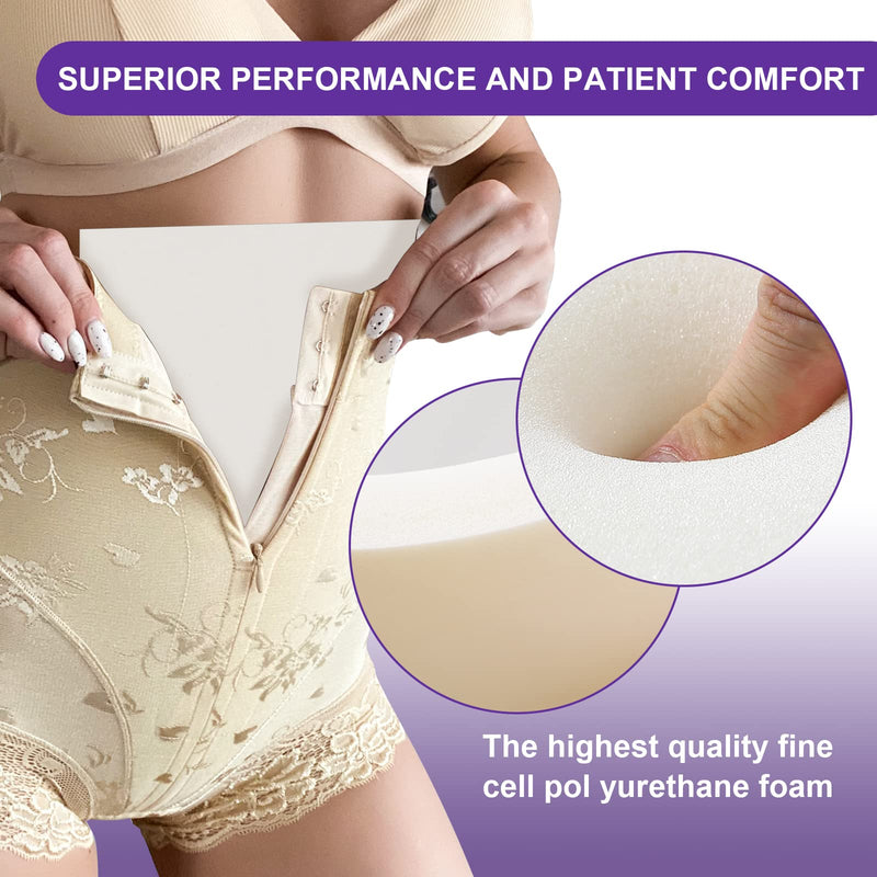 5 Pack Lipo Foam Pads Lipo Foam Board Abdominal Flattening Foam Board Liposuction Recovery Soft Pads Lumbar Molder Backboard for Post Surgery Lipo, Tummy Tucks, BBL Compression Garments (White) White - BeesActive Australia