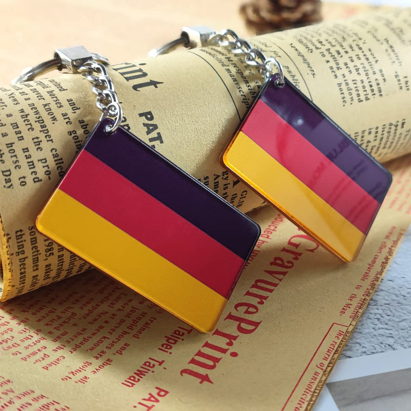 QQSD Germany Flag Keychain German Key Ring (2 Pack) - BeesActive Australia