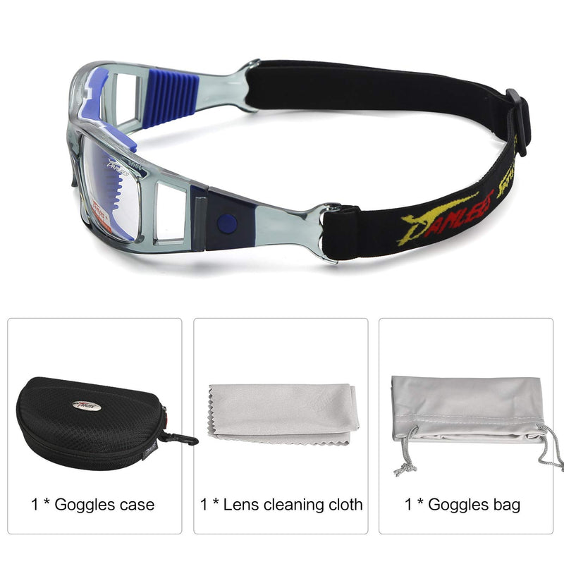 PELLOR Safety Goggles Sports Eyewear Protective Glasses Antifog Lens Replaceable Blue - BeesActive Australia