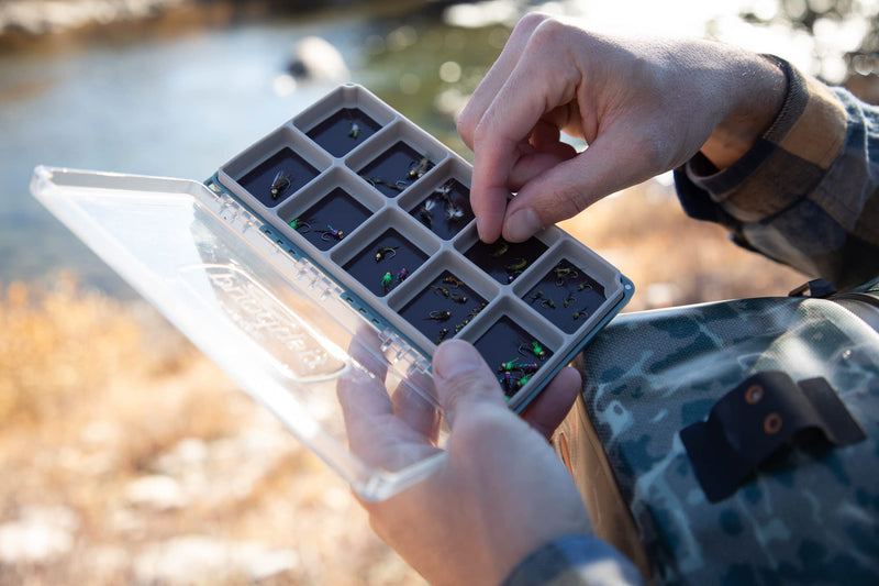 fishpond Tacky Original Fly Box - RiverMag - Baja Blue | Magnetic Fly Box - BeesActive Australia