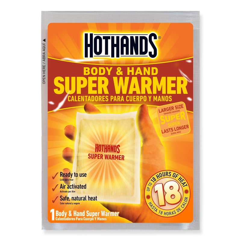 HotHands Body & Hand Super Warmers - Long Lasting Safe Natural Odorless Air Activated Warmers - Up to 18 Hours of Heat - 3 Individual Warmers - BeesActive Australia