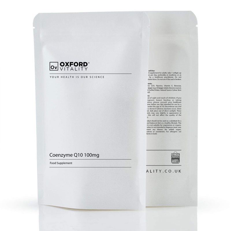 Coenzyme Q10 100mg with Piperine | Supplements for General Health and Energy | Oxford Vitality 60 - BeesActive Australia