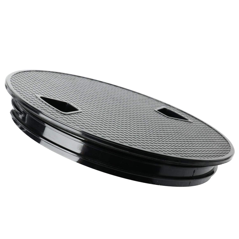 Amarine Made 2 Pack of Boat Round Non Slip Inspection Hatch,Detachable Cover and Pre-drilled Holes in Deck Plate Easily to Install 6" Black - BeesActive Australia