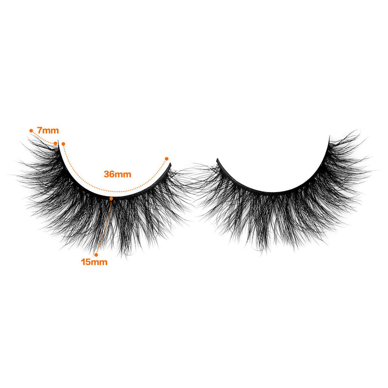3D Faux Mink Eyelashes Pack, Fake Eyelash Fluffy Volume Natural Cross Lashes Soft Handmade Wispy Eye Makeup K - BeesActive Australia