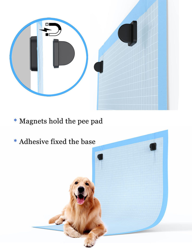 NOTMBESTM Dog Pee Pad Holder（2Pack） Potty Training Pad Magnetic Wall Holder for Leg-Lifting Dogs & Canine Urine Marking Strong Magnets No More Slipping Pee Pads Fit for Any Size of Puppy Pee Pads Black - BeesActive Australia