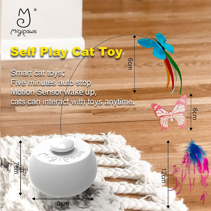 Migipaws Tunnel Cat Toys, Kitten Indoor Addict Interactive Movie with Automatic Butterfly Shadow Play, Innovation Pet Carton Box Toy, Rechargeable Butterfly cat toy - BeesActive Australia