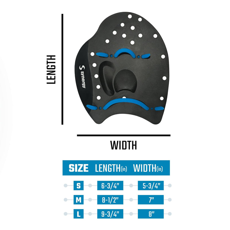 Synergy Hand Paddles for Swim Training Blue Small - BeesActive Australia