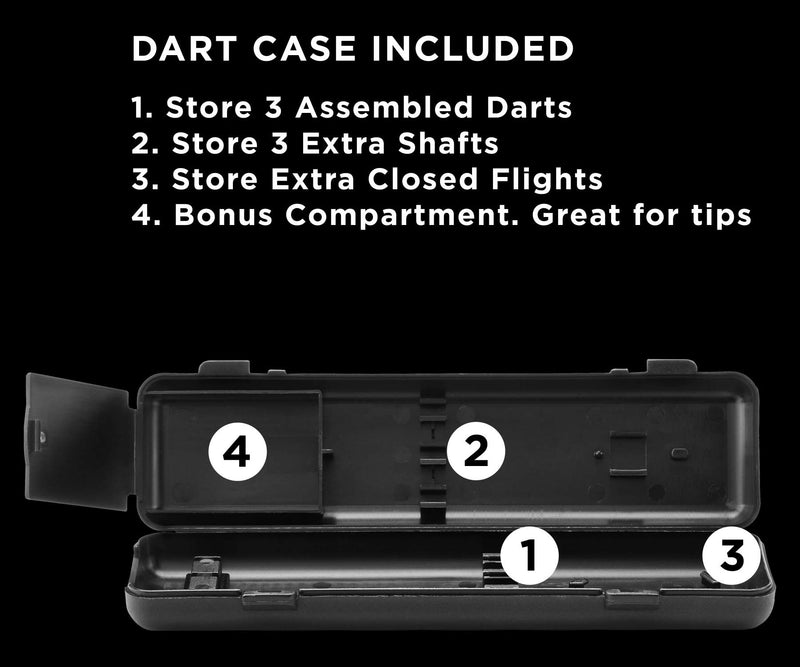 [AUSTRALIA] - Fat Cat Bulletz 90% Tungsten Soft Tip Darts with Storage/Travel Case, 18 Grams 