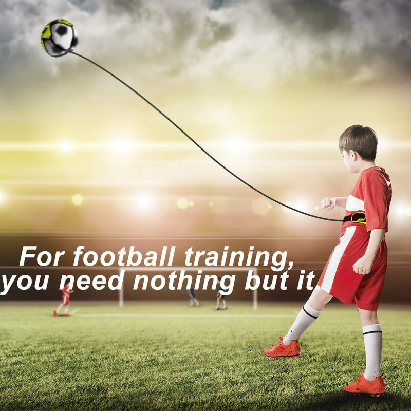 Sportout Hands Free Solo Soccer Trainer, Kick Trainer, Soccer Training Aid Widened Side Waist Protection, Two-Way Adjustment of Belt Length, Fit for Balls Size 3 4 5, Kids and Adults Yellow - BeesActive Australia