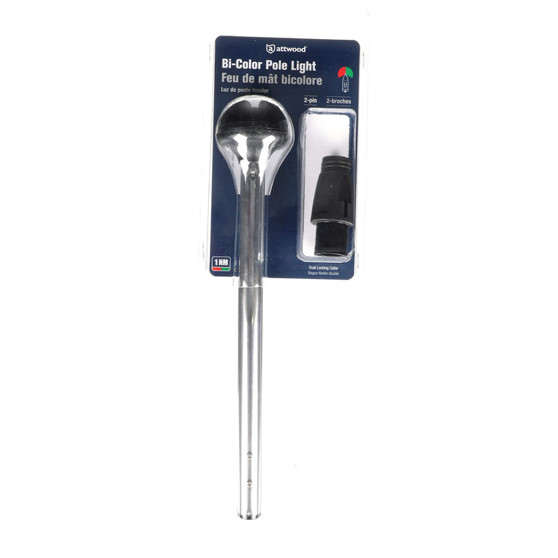Attwood 5091-10-7 Bi-Color Stowaway 1-Mile Sidelights, 10-Inch Angled Pole, 225-Degree Visibility for Boats Up to 39.4 Feet - BeesActive Australia