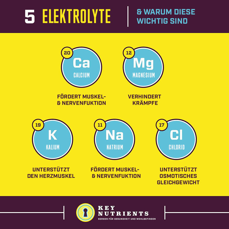 KEY NUTRIENTS Electrolytes Powder No Sugar - Refreshing Lemonade Electrolyte Drink Mix - Hydration Powder - No Calories, Gluten Free - Powder and Packets (20, 40 or 90 Servings) - BeesActive Australia