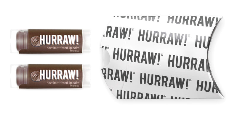 Hurraw! Hazelnut Tinted Lip Balm, 2 Pack: Organic, Certified Vegan, Cruelty and Gluten Free. Non-GMO, 100% Natural Ingredients. Bee, Shea, Soy and Palm Free. Made in USA - BeesActive Australia