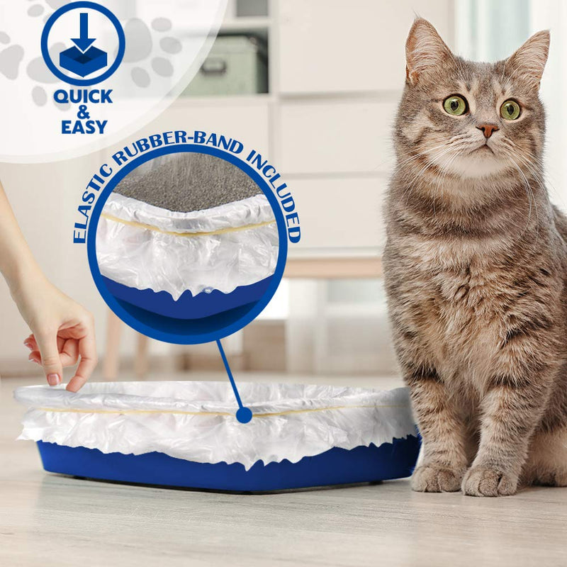 Alfapet Kitty Cat Pan Disposable, Sifting Liners- 20 Count + 1 Transfer Liner-for Large, X-Large, Giant, Extra-Giant Size Litter Boxes-Included Rubber Band for Firm, Easy Fit - Pack of 2 Original version - BeesActive Australia