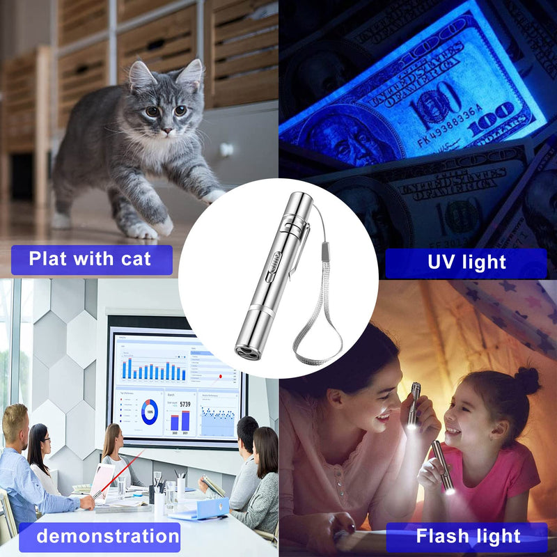 AYZUTQL Cat Laser Pointer Toy, Cat Laser Toy Rechargeable Laser Pointer Cat Toys for Indoor Cats Chaser Laser Light Interactive Exercise Toys for Indoor Playing Cat Toy Lazer Pointer handheld laser for cats - BeesActive Australia