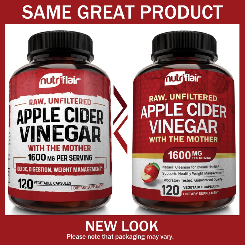 Apple Cider Vinegar Capsules with The Mother - 120 Vegan ACV Pills - Best Supplement for Healthy Weight Loss, Diet, Keto, Digestion, Detox, Immune - Powerful Cleanser & Appetite Suppressant Non-GMO - BeesActive Australia