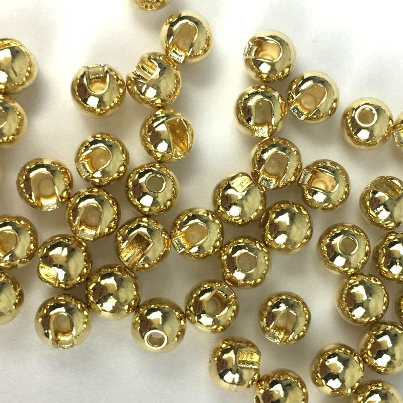 Eupheng EPHENG Fly Tying Beads 50pc Tungsten Beads Slotted Fly Tying Materials Jig Hook Beads Gold 1/18'' (3.50 mm) - BeesActive Australia