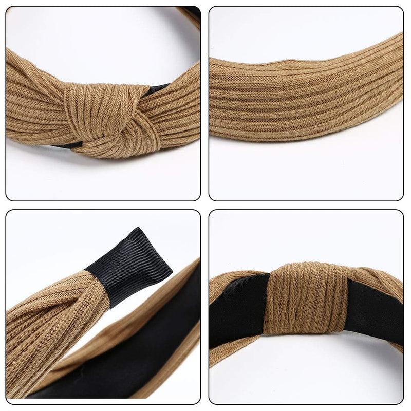 URAQT Headbands for Women, 6 Packs Fabric Hair Band, Wide Plain Headbands Elastic Head Wrap Cute Knot Hair Accessories for Women and Girls - BeesActive Australia