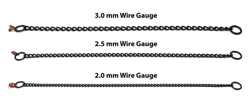 Herm Sprenger Black Stainless Steel Choke Dog Training Collar No-Pull Slip Chain for Small Medium Large Dogs for Easy Control Show Chain Collar Made in Germany 3mm 22in (55cm) - BeesActive Australia