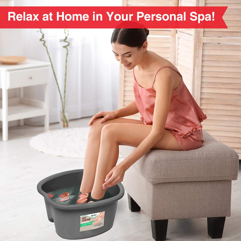 Foot Soaking Bath Spa - Includes 2 Callus Removers - For Soaking Feet | Great For Pedicures, Massaging, Relaxing, Essential Oils | For Removing Callus, Dead or Hard Skin | Great For At Home Spa - BeesActive Australia