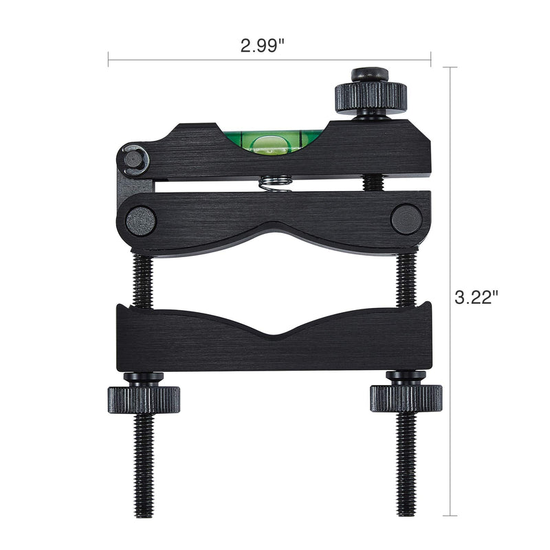 HIRAM Reticle Leveling System Firearm Scope Crosshair Alignment Level Tool Kit 2 pc Precision Bubble Levels for Gunsmithing and Professionally Aligning Rifle and Carbine Optics black - BeesActive Australia