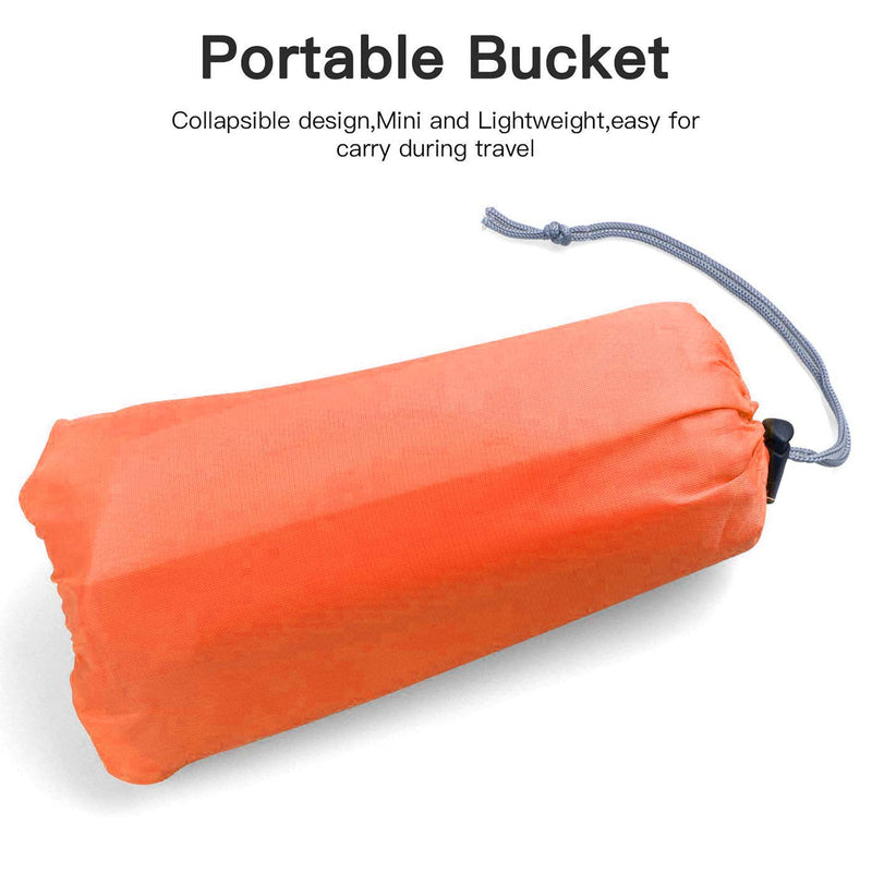 Collapsible Foot Bath Tub for Travel, Portable Foot Soak Spa Basin Multifunctional Folding Water Bucket for Soaking Feet, Washing Vegetables and Fruits, Outdoor, Camping (12L, Orange) 12L - BeesActive Australia