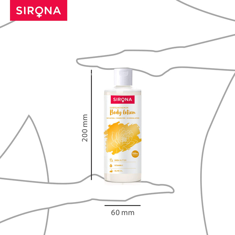 Sirona Natural Soothing Chrysanthemum Body Lotion (16.9 Ounces) | Contains Shea Butter, Vitamin E and Olive Oil, No Chemical Actives - BeesActive Australia