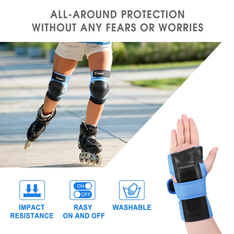 Adult/Child Knee Pads Elbow Pads Wrist Guards 3 in 1 Protective Gear Set for Multi Sports Skateboarding Inline Roller Skating Cycling Biking BMX Bicycle Scooter - BeesActive Australia