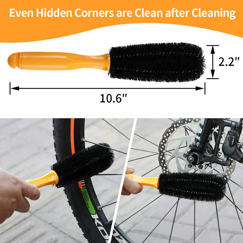 Anndason 8 Pieces Precision Bicycle Cleaning Brush Tool Including Bike Chain Scrubber, Suitable for Mountain, Road, City, Hybrid,BMX Bike and Folding Bike - BeesActive Australia