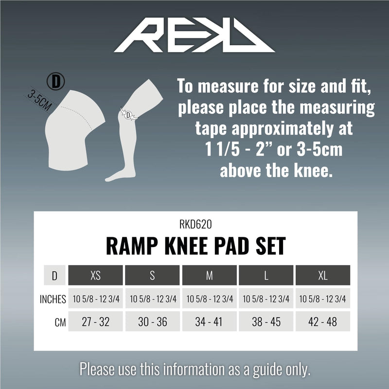 REKD Ramp Knee Pads | Impact Resistant Heavy Duty Neoprene Pads | Set w Adjustable Straps Breathable Material Shock Absorption | Unique Ergonomic Fit for Added Comfort and Safety | Action Sports S Black - BeesActive Australia