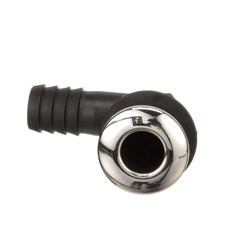 [AUSTRALIA] - Seachoice 18561 90 Degree Thru-Hull Connector – Fits 1-1/8 Inch ID Hose – 1-3/8 Inch Max Hull, One Size, Unspecified 