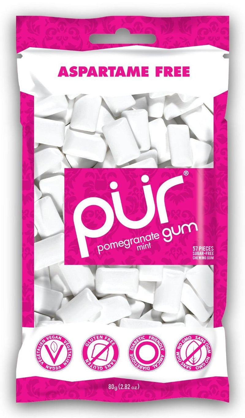 (2 Pack) - Pur Gum - PUR Gum Peppermint Bag | 80g | 2 PACK BUNDLE - BeesActive Australia