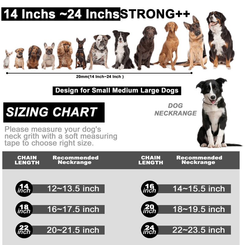 W/W Lifetime Gold Dog Chain Collar Walking Metal Chain Collar with Design Secure Buckle,18K Cuban Link 24MM Strong Heavy Duty Chew Proof for Medium Large Dogs American Pitbull German Shepherd 24"(Suits Dog Neck 22" to 23.5") - BeesActive Australia