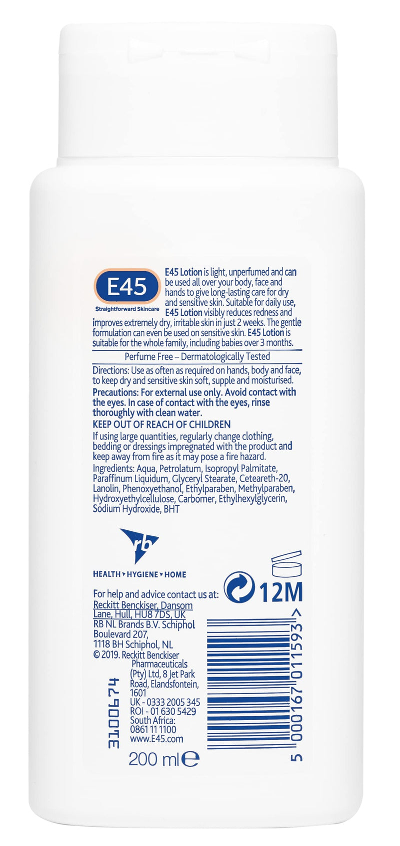 E45 Moisturising Lotion 200ml - BeesActive Australia