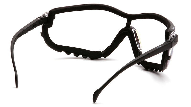 Pyramex V2G Readers Safety Glasses with Adjustable Strap and Magnifying Reader's Lens Black Frame/Clear Anti-fog +2.0 Lens - BeesActive Australia
