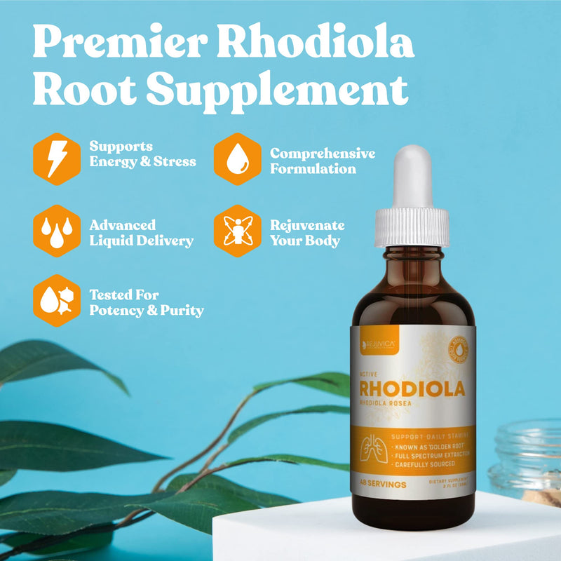 Active Rhodiola - Rhodiola Root Extract with Natural Rosavins - Liquid Delivery for Better Absorption - Supports Energy & Stress - BeesActive Australia
