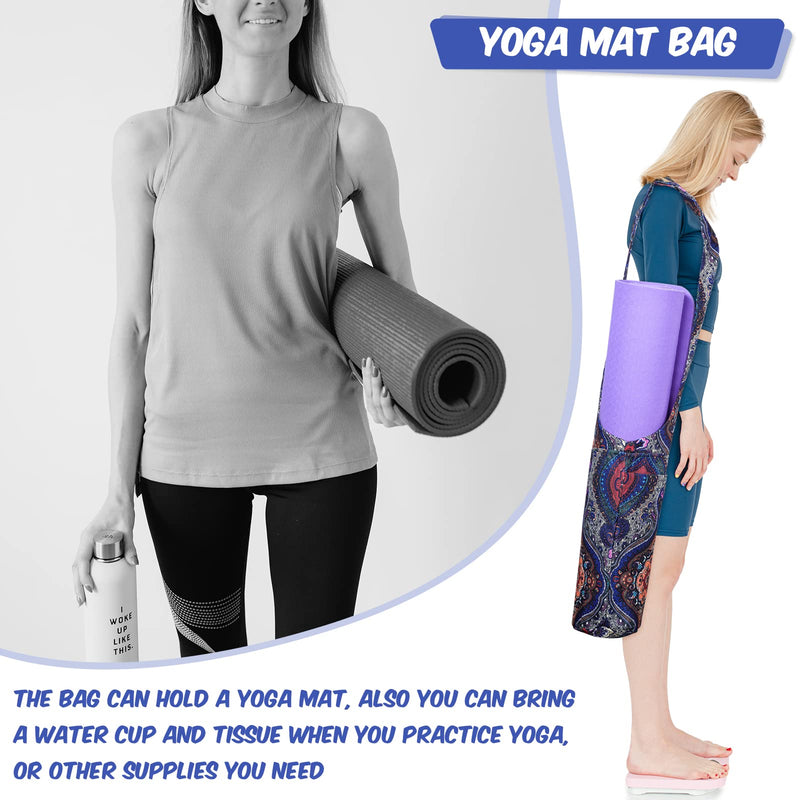 Yoga Bag 2 Pieces Yoga Mat Bag for Women Sports Carry Bag for Yoga Mat Outdoors Large Yoga Mat Tote Stylish Yoga Accessories Mat Bag for Girls or Women - BeesActive Australia