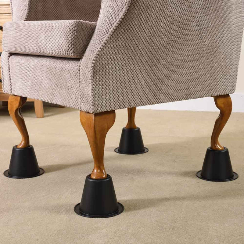 NRS Healthcare Cone Furniture Raisers, 9 cm (3.5 inch) Height - Set of 4 90 mm (3½-inch) - BeesActive Australia