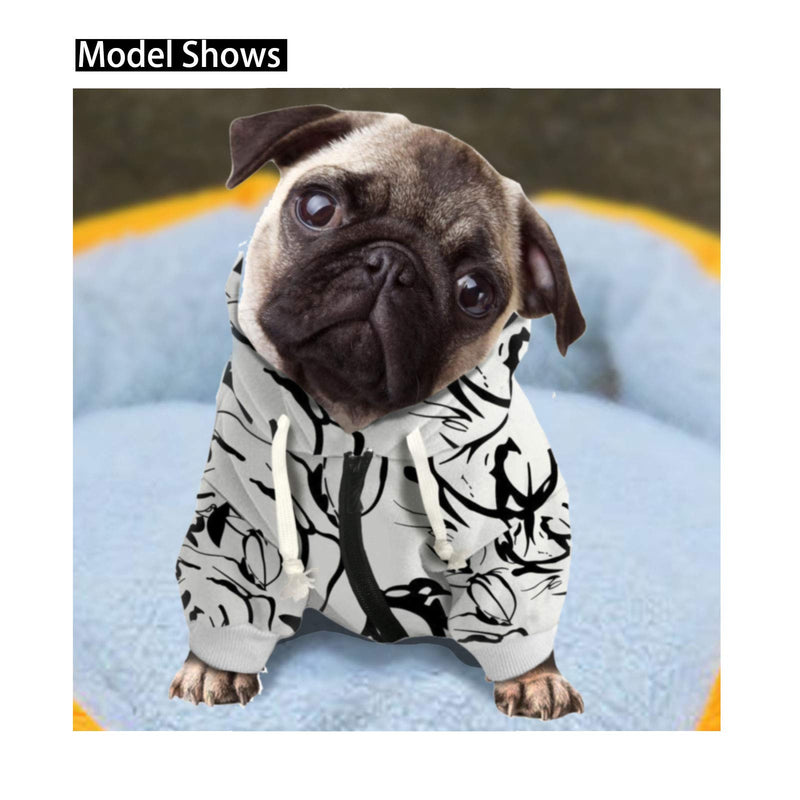 Howilath Dog Hoodie Pet Cloth Ethnic Tribal Art Boho Elephant Sea Turtle Zipper Sweatshirt with Hat Starry Night - Vincent van Gogh Small - BeesActive Australia