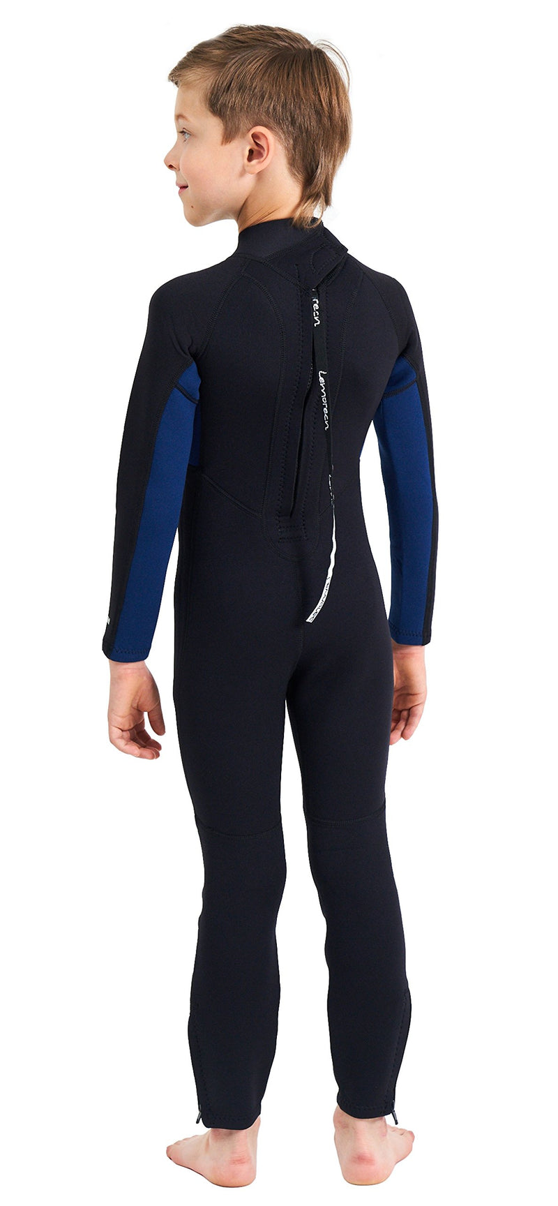 Lemorecn Kids Wetsuits Youth 3 mm Full Diving Suit Black+Blue 6 - BeesActive Australia