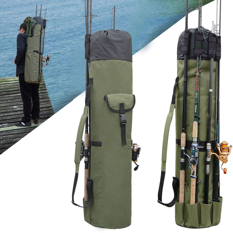 [AUSTRALIA] - Fishing Pole Bag Fishing Rod Bag Canvas Pole Holder Bag Travel Rod Carrying Case Organizer Carrier Bag Fishing Gifts 