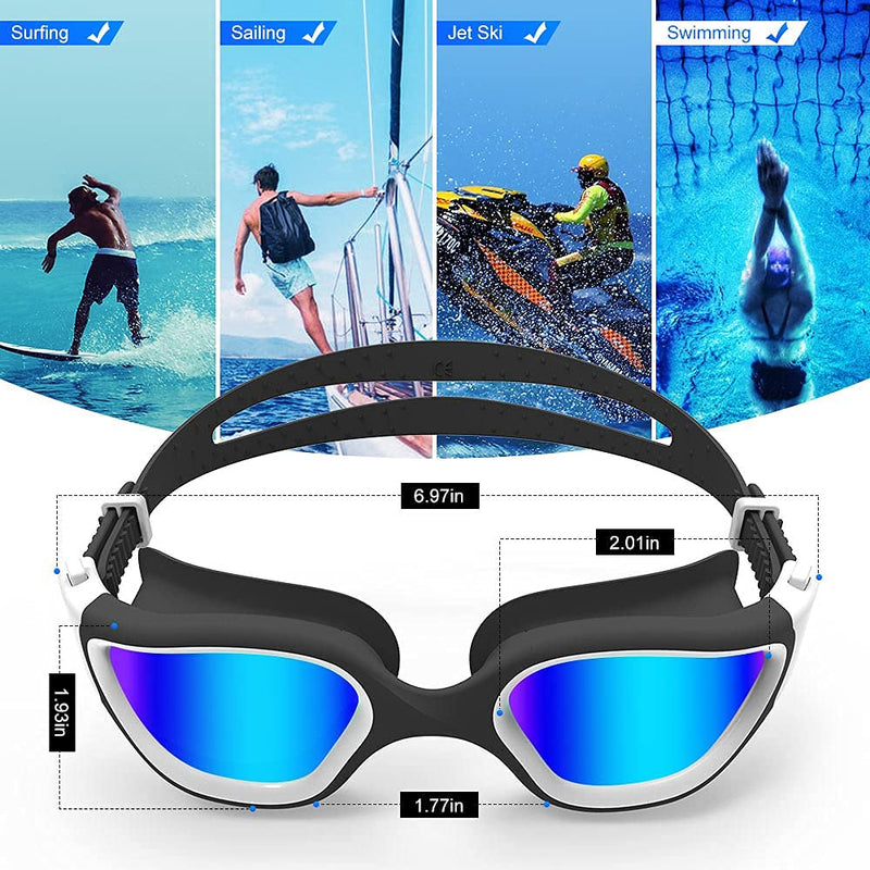 ZIONOR G1 Polarized Swim Goggles with C3 Swim Cap for Short hair - BeesActive Australia