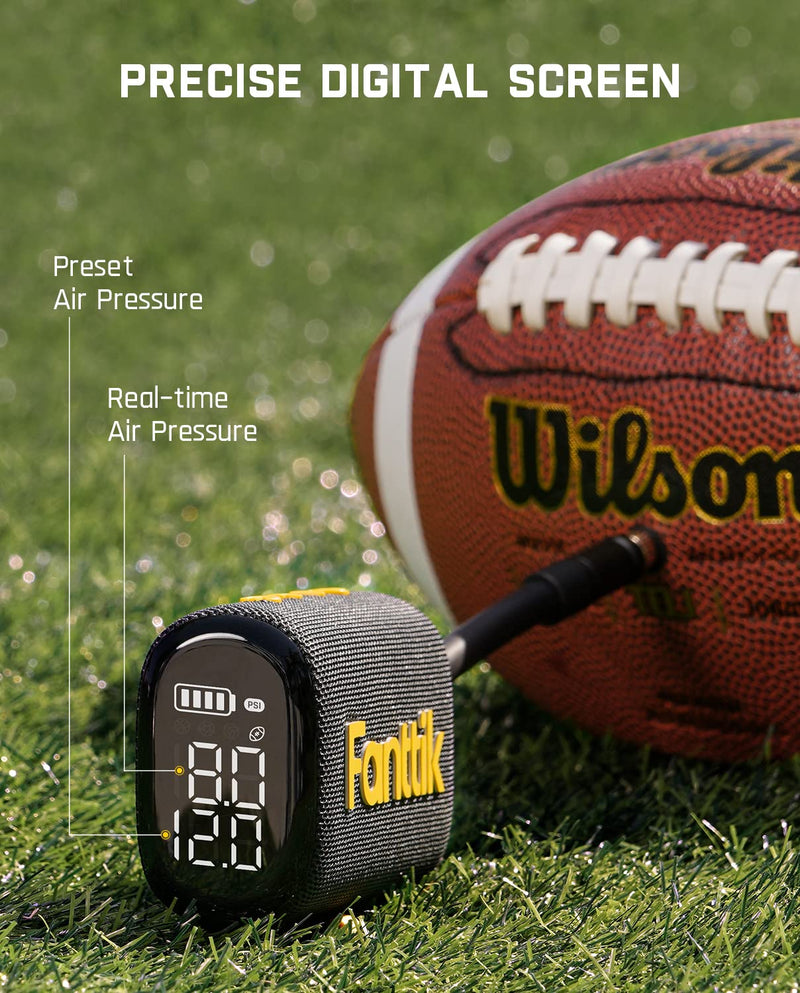 Fanttik X8 Nano Electric Ball Pump, Ultra-Fast Inflation for Sports Ball, Portable Air Pump with Precise Digital Pressure and LCD Display for Basketball, Soccer Ball, Volleyball, Football - BeesActive Australia