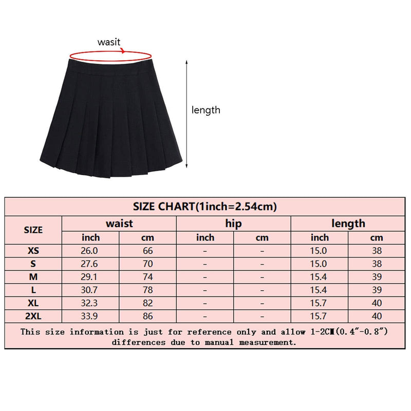 BDQING Women's High Waist Mini Pleated Skater School Uniform Skirts Yellow Large - BeesActive Australia