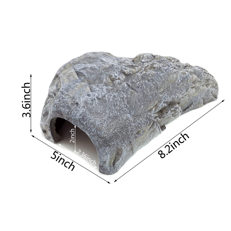 JIHAQUA Reptile Rock Reptile Hide Cave Hideout Terrarium Habitat Decor Ornament Shelter Style B - BeesActive Australia