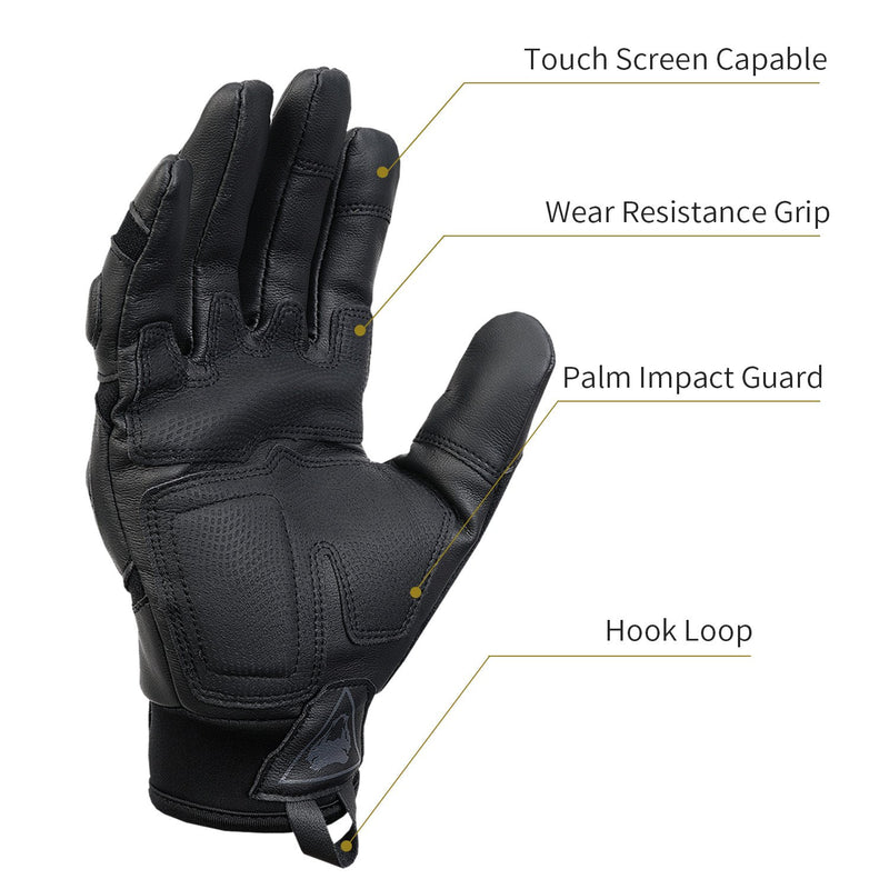 [AUSTRALIA] - Viperade Mens Tactical Gloves Military Rubber Hard Knuckle Outdoor Glove | Heavy Duty Glove | Airsoft Glove | Best for Cycling Hiking Camping Powersports Black Medium 