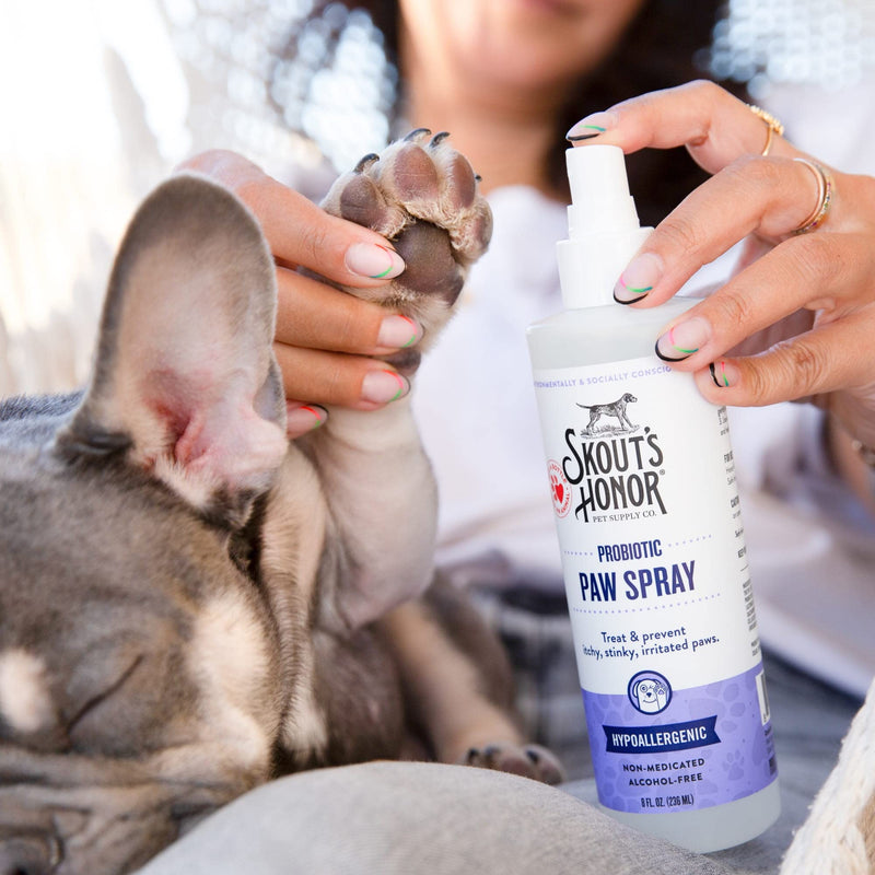 Skout's Honor: Probiotic Paw Spray Supports Healthy Skin and Relieves Itchy, Stinky, and Irritated Paws - Hypoallergenic, 8 oz. - BeesActive Australia