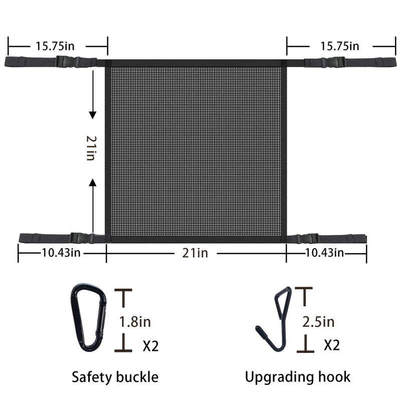 GoldOuya Car Dog Net Barrier, Adjustable Mesh Obstacle Car Dog Barrier Net Car Back Seat Pet Fence Car Pet Isolation Protective Network, Easy to Install and Clean 21 * 21In - BeesActive Australia