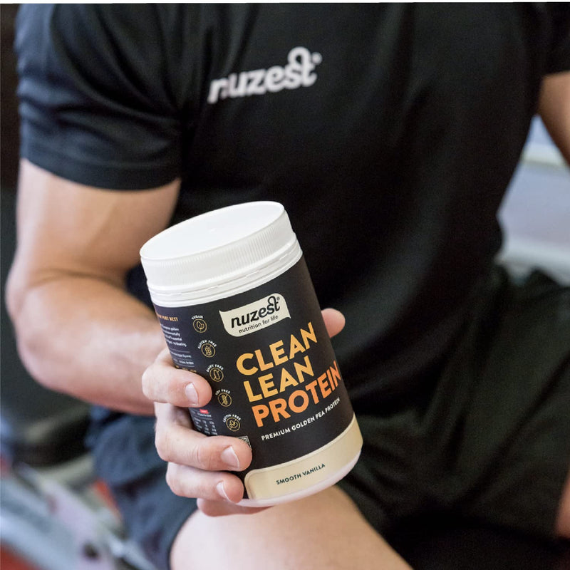Nuzest - Pea Protein Powder - Clean Lean Protein - Smooth Vanilla - Vegan Protein Shake - Plant-Based Low Calorie & Low Carb - Lactose Free - Gluten Free - Dairy Free - 250g (10 Serving) - BeesActive Australia